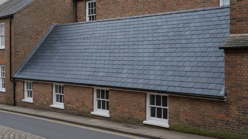 Natural slate roof on a UK period house